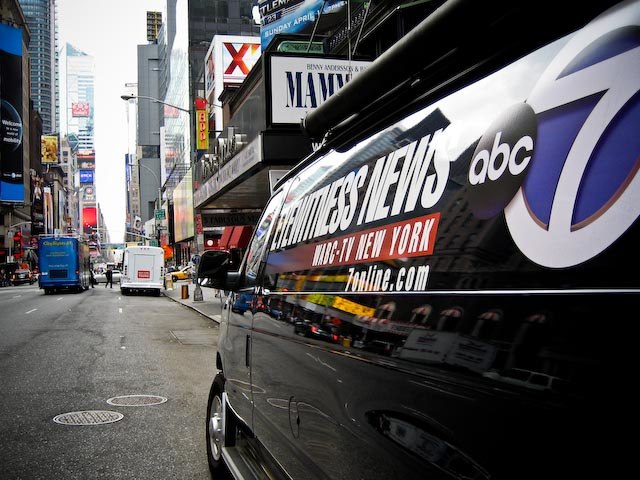 WABC-TV's news vehicle. The circle 7 logo seen here is also used on other ABC O&Os broadcasting on channel 7.