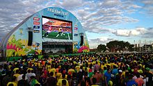 Brazilian fans at the FIFA Fan Fest in Brasilia Fan fest Brasilia.jpg
