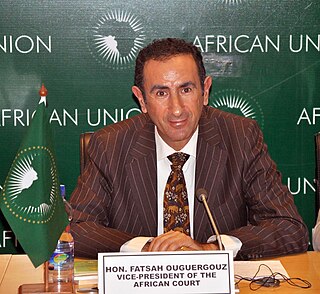 <span class="mw-page-title-main">Fatsah Ouguergouz</span> Algerian international law scholar and judge of the African Court on Human and Peoples Rights