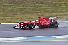 Photo de la Ferrari F10 de Massa en Allemagne