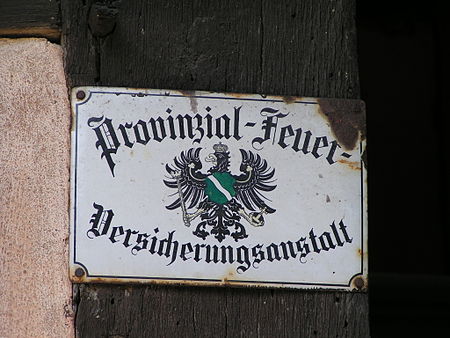 Feuerversicherungs Schild