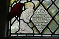 Inscription on the memorial window to Valentine Fleming at Nettlebed