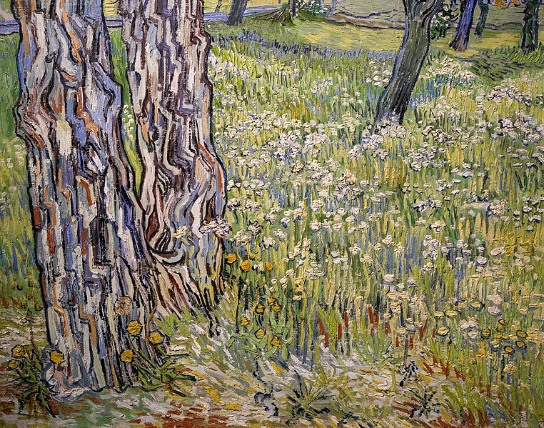 File:Flowering meadow with trees and dandelions - Vincent Van Gogh.jpg