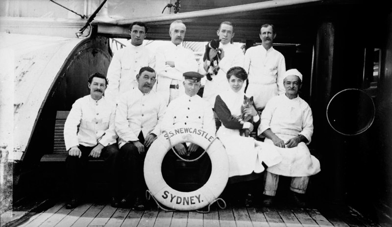 File:Formal crew picture with ship's cat (29319904496).jpg
