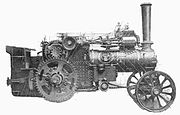 Локомобіль виробництва Fowler зі знятими задніми колесами, Велика Британія, 1911.