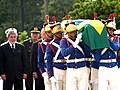 Former Brazilian President Lula during the funeral of MINUSTAH`s Commander.