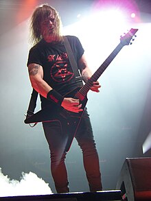 Guitarist Gary Holt has been a member of Exodus since 1981, and is the only member to have performed on all of the band's albums. Gary Holt Slayer Kiev 03.JPG