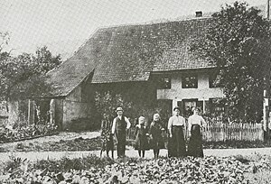 Geburtshaus von Gerhard Meier in Niederbipp alias Amrain 1913 (vier Jahre vor Gerhard Meiers Geburt). Foto Archiv © Pedro Meier