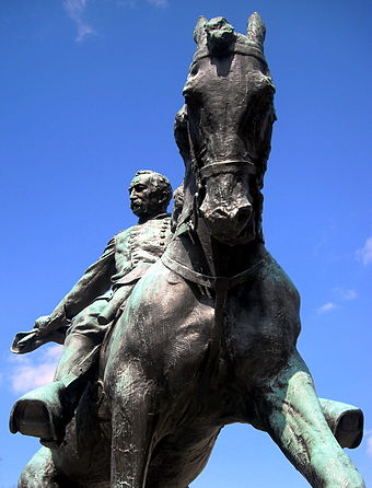 Closeup of the statue
