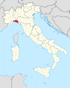 Метрополитенский город на карте Италии