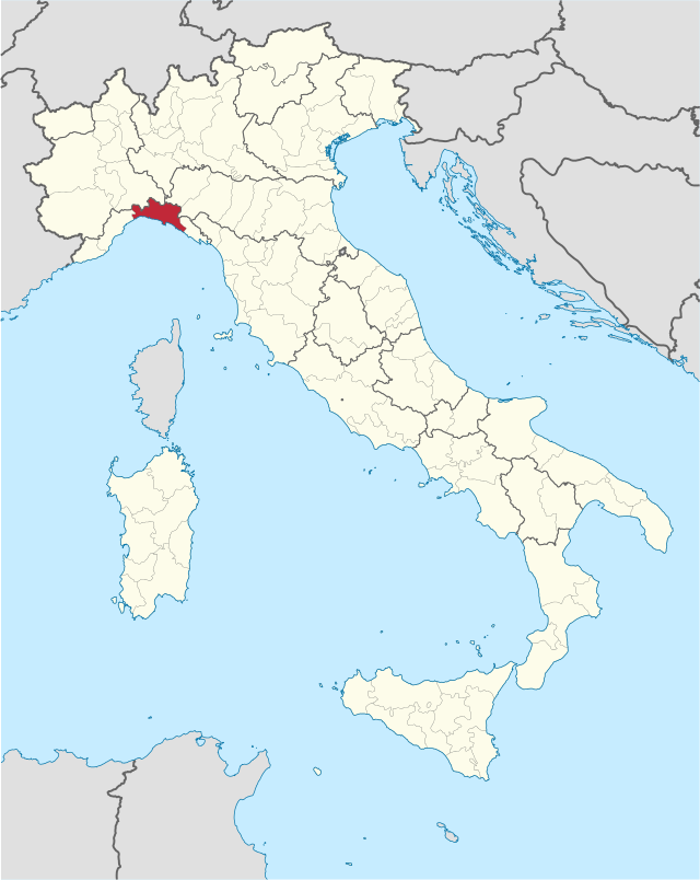 熱那亞省在義大利的位置