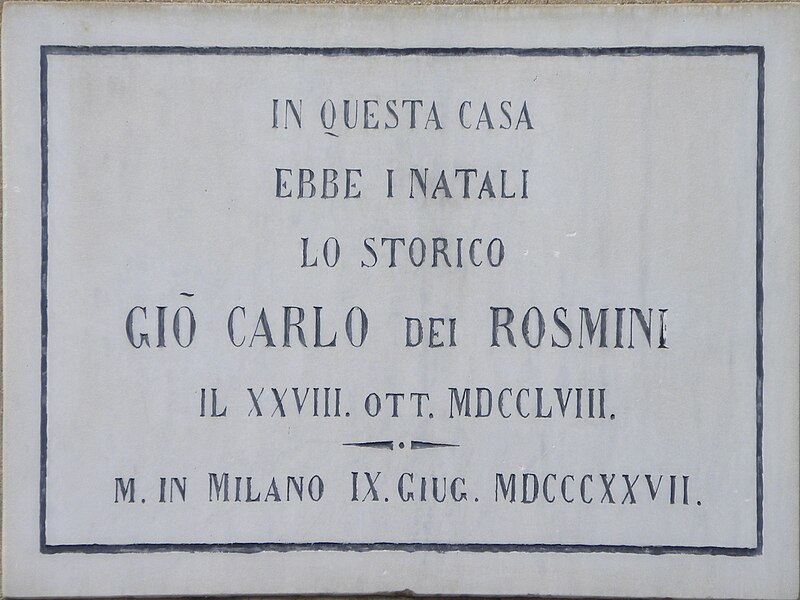 File:Giò Carlo dei Rosmini plaque.jpg
