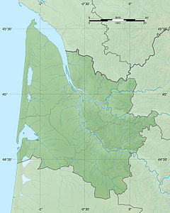 Mapa lokalizacyjna Żyrondy