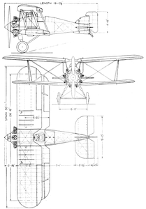Gloster Gamecock II 3-view L'Air August 15,1927.png