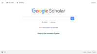 A Google Scholar kezdőlapja