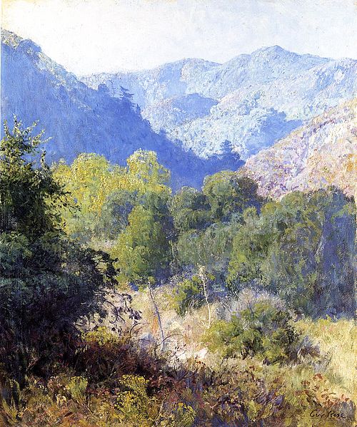 File:Guy Rose - View in the San Gabriel mountains.jpg