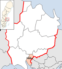 Община Хобу на картата на лен Упсала, Швеция