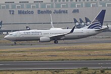 Boeing 737-800 de Copa Airlines despegando hacia Ciudad de Panamá.