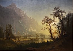 Sunrise, Yosemite Valley (1870), di Albert Bierstadt, Museo Amon Carter, Fort Worth, Texas