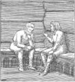 «Kong Svein og Finn talar saman på tomannshand.» (Wilhelm Wetlesen)