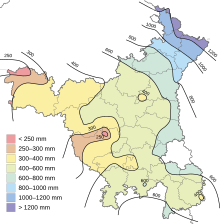 Niederschlagskarte von Haryana