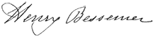 Handtekening van Henry Bessemer