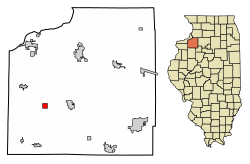 Andover'in Henry County, Illinois'deki yeri.