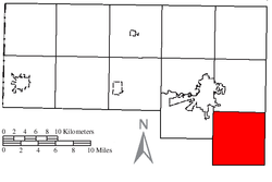 Lokalizacja Highland Township w Defiance County