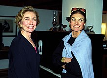 Onassis with Hillary Clinton in 1993 Hillary Rodham Clinton and Jacqueline Kennedy Onassis.jpg