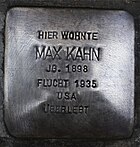 Hofheim am Taunus Diedenbergen Stolperstein Hintergasse 22 Max Kahn.jpg