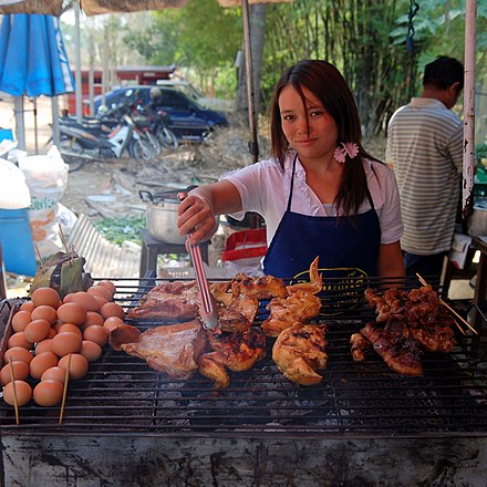 A female vendor