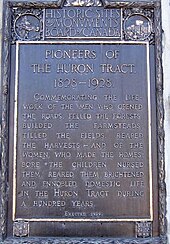 Historic Sites and Monuments Board of Canada Plaque. Erected 1929. HuronPlague.jpg