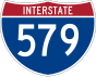 Interstate 579 marker 