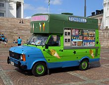 Ice cream van at the Senate Square in Helsinki, Finland Ice cream van, Helsinki (Helsingfors).JPG