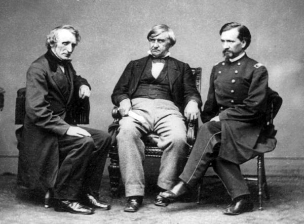 Joseph Holt (center) along with John Bingham (left) and Henry Burnett (right) were the three prosecutors in charge of the Lincoln assassination trial.