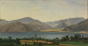 Jean-Joseph-Xavier Bidauld - Lac Fucino et les montagnes des Abruzzes (vers 1789).
