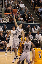 Jimmer Fredette, the 2011 scoring leader. Jimmer-byu-wyo-3-5-2011.jpg