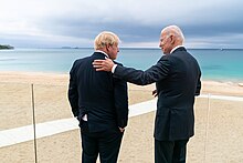 Biden and British Prime Minister Boris Johnson Joe Biden and Boris Johnson, 10 June 2021 (51267665037).jpg
