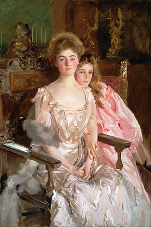 John Singer Sargent  Fiske Warren (Gretchen Osgood) ja hänen tyttärensä Rachel - Google Art Project.jpg