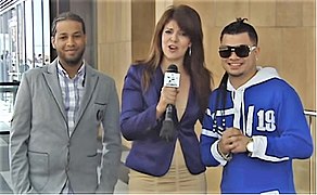 Puerto Rican singers Jowell & Randy: Randy Ortiz, journalist Dulce Osuna, Joel Muñoz