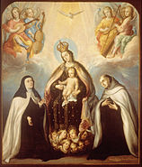La virgen del Carmen con santa Teresa y san Juan de la Cruz