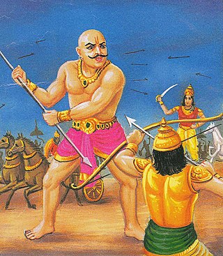 <span class="mw-page-title-main">Ghatotkacha</span> Son of Bhima in the Hindu epic Mahabharata