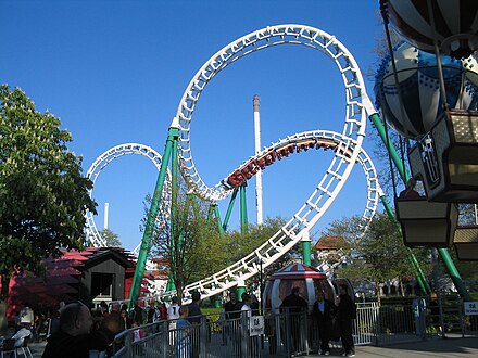 A rollercoaster at Karolinelund