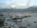 The Katekh river in the village