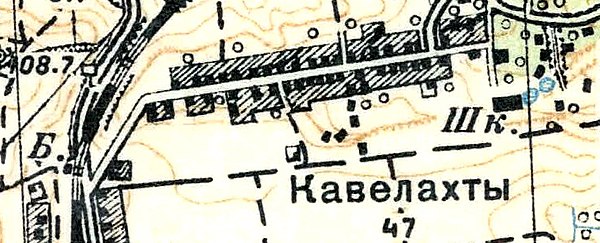 План деревни Кавелахта. 1939 год