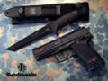 Cuchillo KM2000 y Pistola P8.