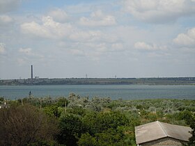 Vista del estuario de Kuchurgan desde el pueblo de Limanskoye