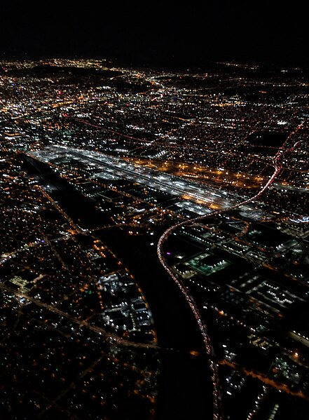 File:LA River at 710 night aerial.jpg