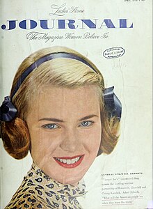 A 1948 edition of Ladies' Home Journal Ladies' Home Journal, April 1948 - Cover design by Dawn Crowell.jpg