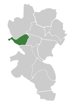 Location of the Zellerau in Würzburg